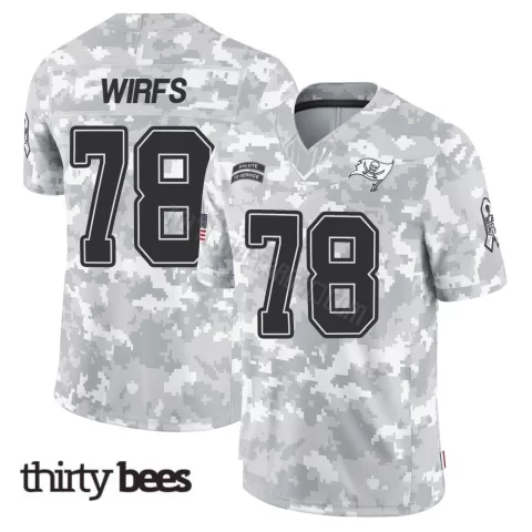 Tristan Wirfs ＃78 Tampa Bay Buccaneers Men's Limited Arctic Camo 2024 Salute to Service Jersey