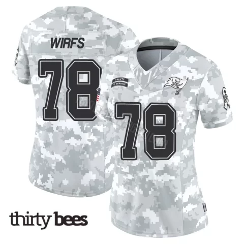 Tristan Wirfs ＃78 Tampa Bay Buccaneers Women's Limited Arctic Camo 2024 Salute to Service Jersey