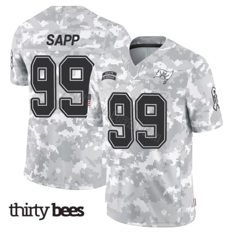 Warren Sapp ＃99 Tampa Bay Buccaneers Men's Limited Arctic Camo 2024 Salute to Service Jersey