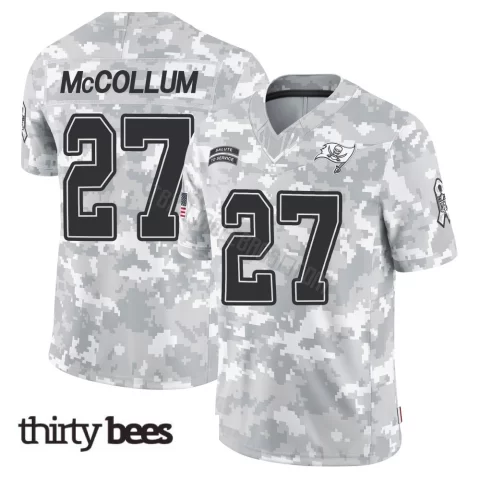 Zyon McCollum ＃27 Tampa Bay Buccaneers Youth Limited Arctic Camo 2024 Salute to Service Jersey