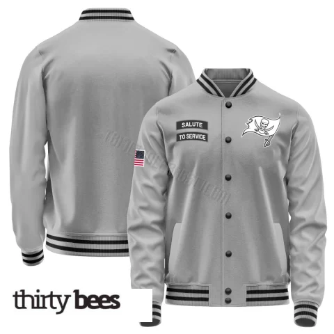 Tampa Bay Buccaneers Men's Gray Salute to Service Performance Jacket