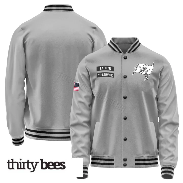 Tampa Bay Buccaneers Men's Gray Salute to Service Performance Jacket