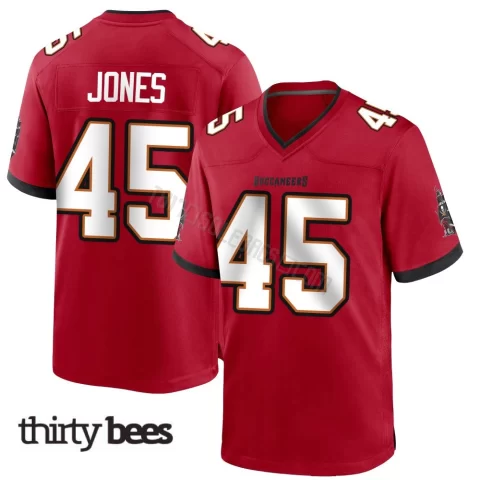 Deion Jones ＃45 Tampa Bay Buccaneers Men's Game Red Team Color Jersey