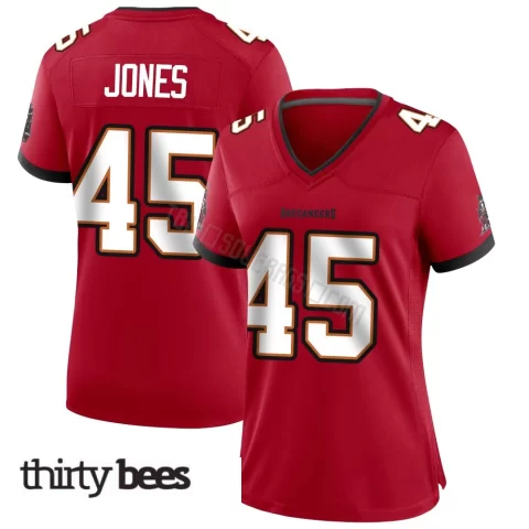 Deion Jones ＃45 Tampa Bay Buccaneers Women's Game Red Team Color Jersey