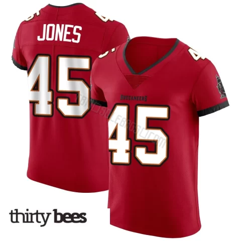 Deion Jones ＃45 Tampa Bay Buccaneers Men's Elite Red Vapor Jersey