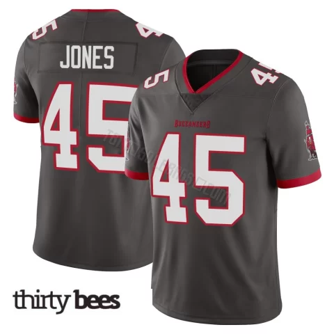 Deion Jones ＃45 Tampa Bay Buccaneers Men's Limited Pewter Alternate Vapor Jersey