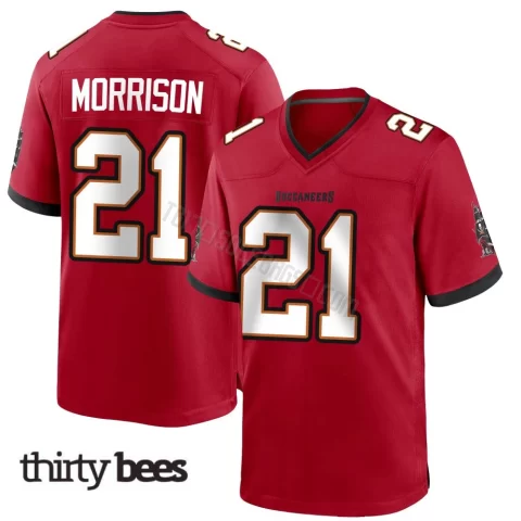 Benjamin Morrison ＃21 Tampa Bay Buccaneers Youth Game Red Team Color Jersey