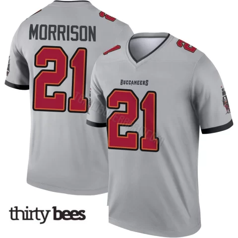 Benjamin Morrison ＃21 Tampa Bay Buccaneers Youth Legend Gray Inverted Jersey