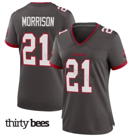 Benjamin Morrison ＃21 Tampa Bay Buccaneers Women's Game Pewter Alternate Jersey