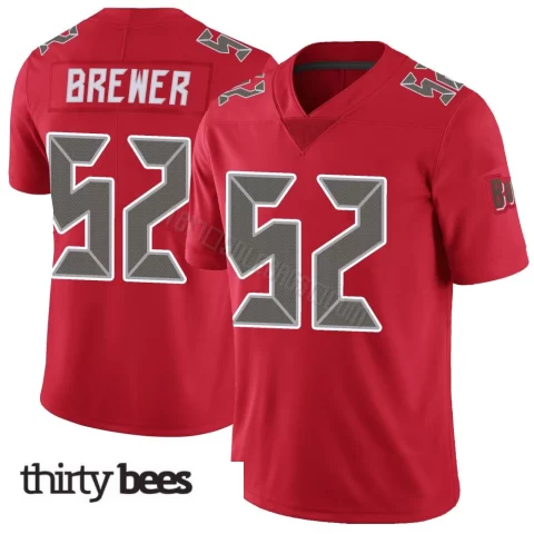C.J. Brewer ＃52 Tampa Bay Buccaneers Youth Limited Red Color Rush Jersey