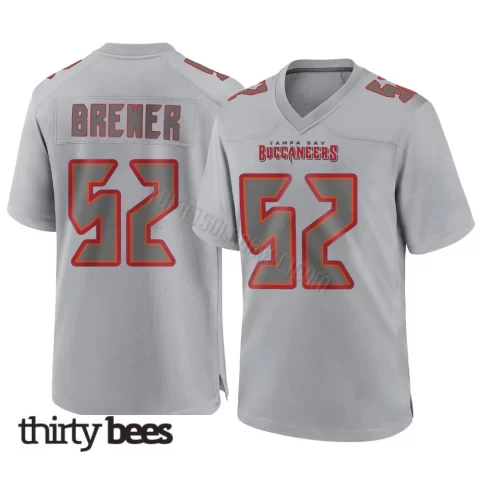 C.J. Brewer ＃52 Tampa Bay Buccaneers Youth Game Gray Atmosphere Fashion Jersey
