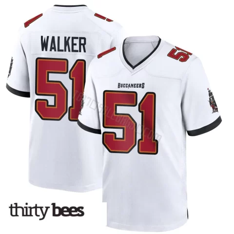 David Walker ＃51 Tampa Bay Buccaneers Men's Game White Jersey