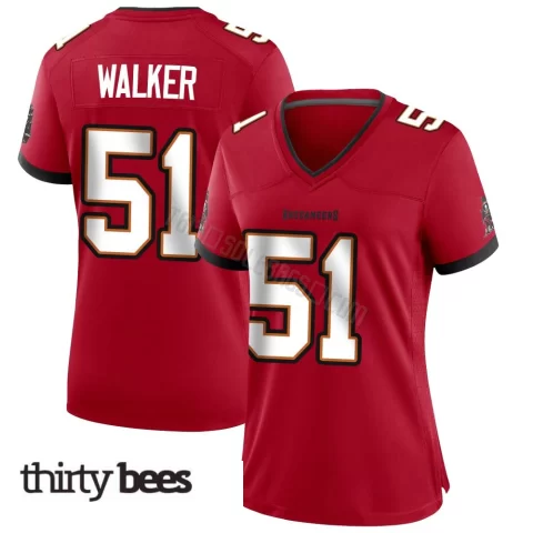 David Walker ＃51 Tampa Bay Buccaneers Women's Game Red Team Color Jersey