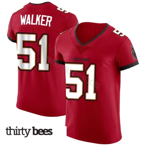 David Walker ＃51 Tampa Bay Buccaneers Men's Elite Red Vapor Jersey