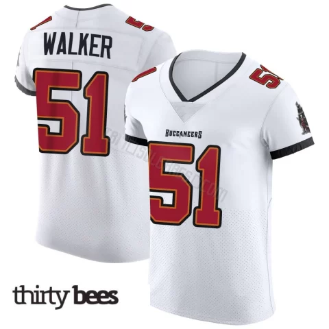 David Walker ＃51 Tampa Bay Buccaneers Men's Elite White Vapor Jersey