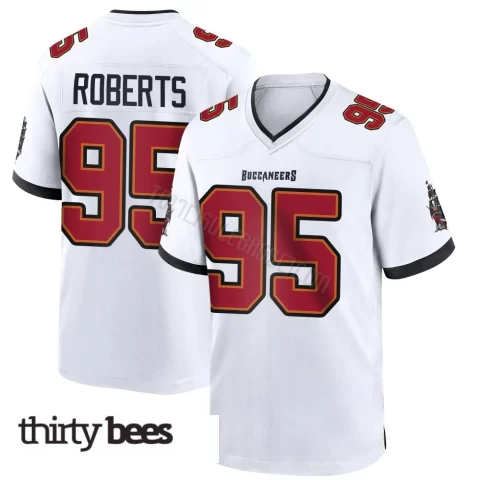 Elijah Roberts ＃95 Tampa Bay Buccaneers Men's Game White Jersey