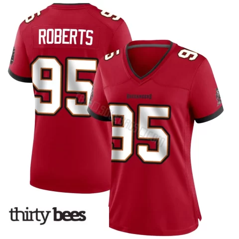 Elijah Roberts ＃95 Tampa Bay Buccaneers Women's Game Red Team Color Jersey