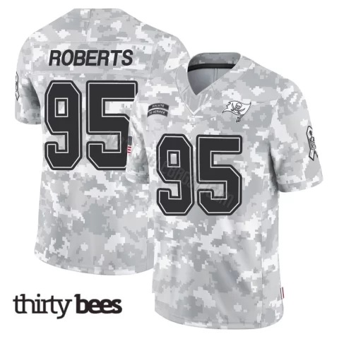 Elijah Roberts ＃95 Tampa Bay Buccaneers Youth Limited Arctic Camo 2024 Salute to Service Jersey