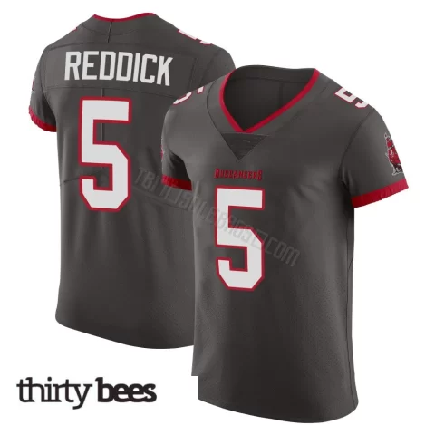 Haason Reddick ＃5 Tampa Bay Buccaneers Men's Elite Pewter Alternate Vapor Jersey