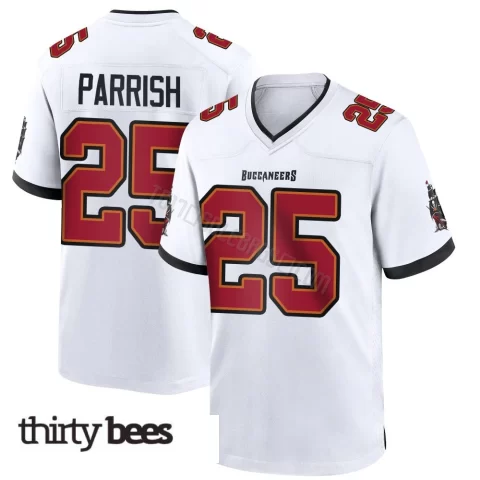 Jacob Parrish ＃25 Tampa Bay Buccaneers Men's Game White Jersey