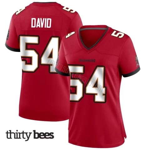 Lavonte David ＃54 Tampa Bay Buccaneers Women's Game Red Team Color Jersey
