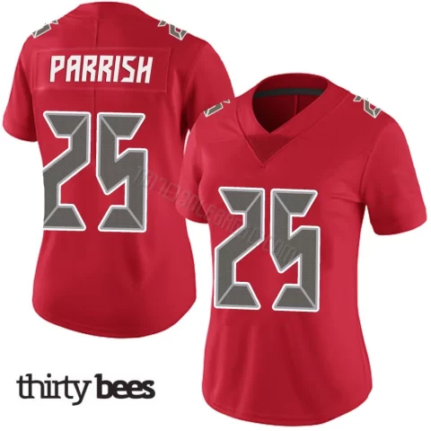Jacob Parrish ＃25 Tampa Bay Buccaneers Women's Limited Red Team Color Vapor Untouchable Jersey