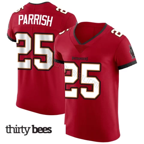 Jacob Parrish ＃25 Tampa Bay Buccaneers Men's Elite Red Vapor Jersey