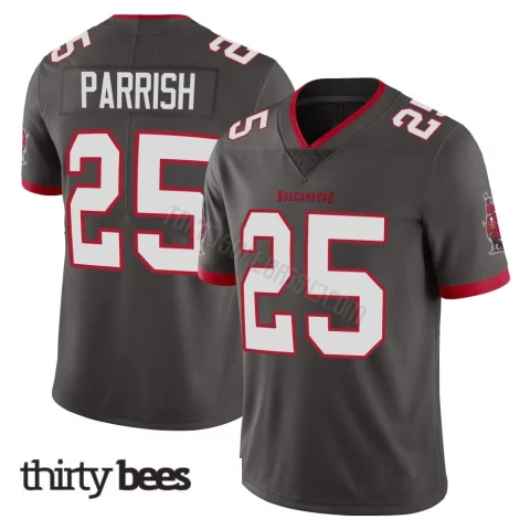 Jacob Parrish ＃25 Tampa Bay Buccaneers Men's Limited Pewter Alternate Vapor Jersey
