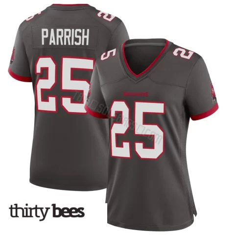 Jacob Parrish ＃25 Tampa Bay Buccaneers Women's Game Pewter Alternate Jersey