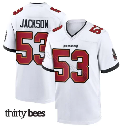 Nick Jackson ＃53 Tampa Bay Buccaneers Men's Game White Jersey