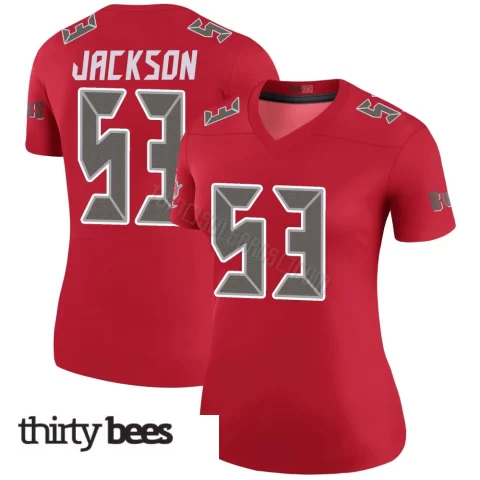 Nick Jackson ＃53 Tampa Bay Buccaneers Women's Legend Red Color Rush Jersey