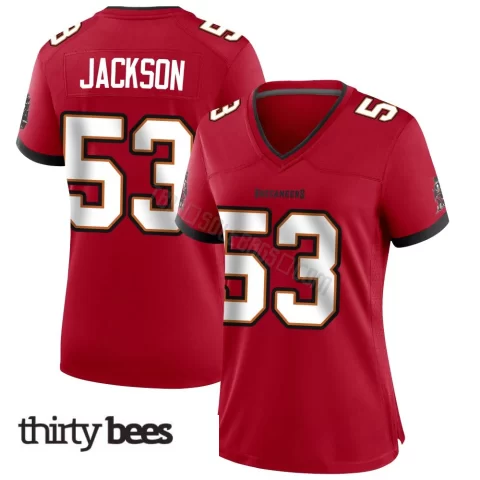 Nick Jackson ＃53 Tampa Bay Buccaneers Women's Game Red Team Color Jersey