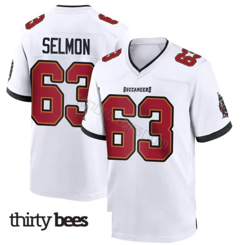Lee Roy Selmon ＃63 Tampa Bay Buccaneers Men's Game White Jersey