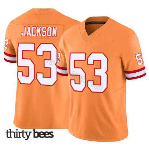 Nick Jackson ＃53 Tampa Bay Buccaneers Men's Limited Orange Vapor F.U.S.E. Jersey