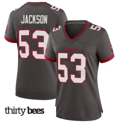 Nick Jackson ＃53 Tampa Bay Buccaneers Women's Game Pewter Alternate Jersey