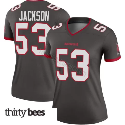 Nick Jackson ＃53 Tampa Bay Buccaneers Women's Legend Pewter Alternate Jersey