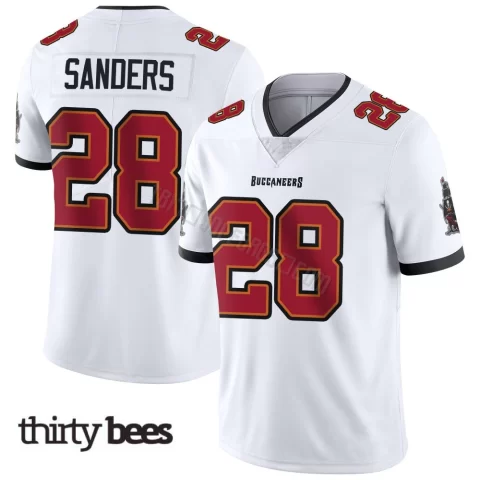 Shilo Sanders ＃28 Tampa Bay Buccaneers Men's Limited White Vapor Untouchable Jersey