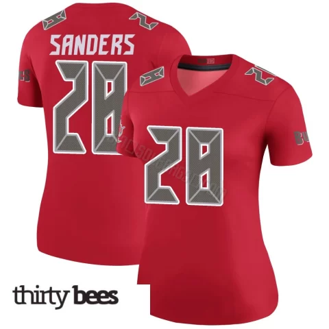 Shilo Sanders ＃28 Tampa Bay Buccaneers Women's Legend Red Color Rush Jersey