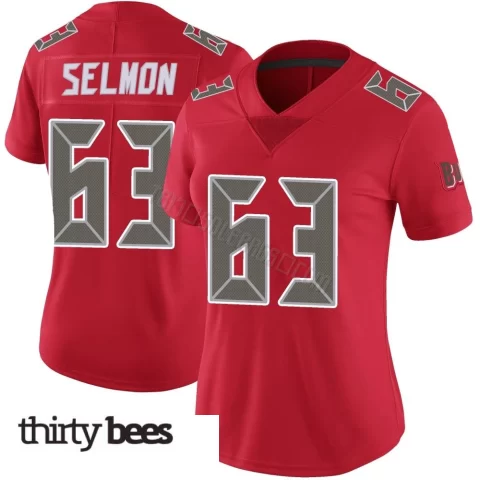 Lee Roy Selmon ＃63 Tampa Bay Buccaneers Women's Limited Red Color Rush Jersey