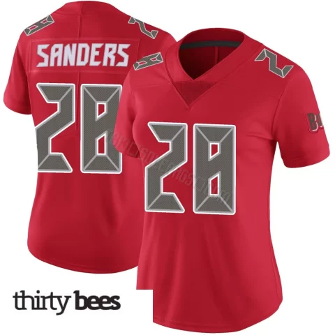 Shilo Sanders ＃28 Tampa Bay Buccaneers Women's Limited Red Color Rush Jersey