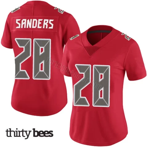 Shilo Sanders ＃28 Tampa Bay Buccaneers Women's Limited Red Team Color Vapor Untouchable Jersey