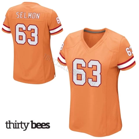 Lee Roy Selmon ＃63 Tampa Bay Buccaneers Women's Game Orange Alternate Jersey