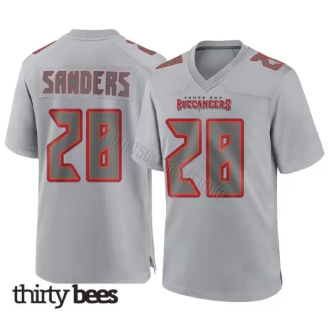 Shilo Sanders ＃28 Tampa Bay Buccaneers Youth Game Gray Atmosphere Fashion Jersey