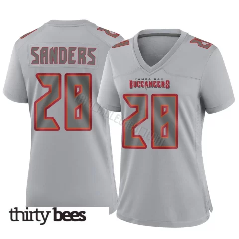 Shilo Sanders ＃28 Tampa Bay Buccaneers Women's Game Gray Atmosphere Fashion Jersey