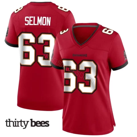 Lee Roy Selmon ＃63 Tampa Bay Buccaneers Women's Game Red Team Color Jersey