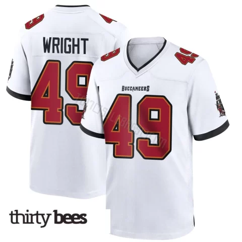 Owen Wright ＃49 Tampa Bay Buccaneers Men's Game White Jersey