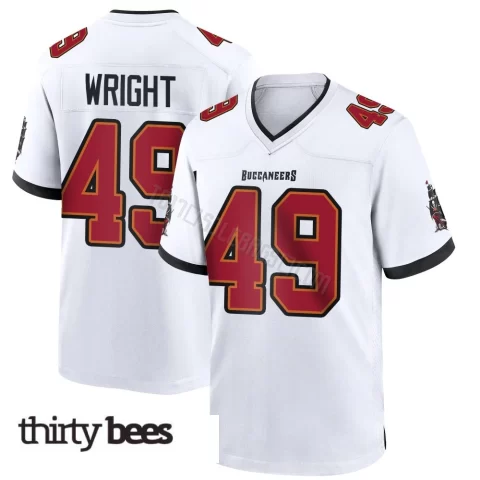 Owen Wright ＃49 Tampa Bay Buccaneers Youth Game White Jersey