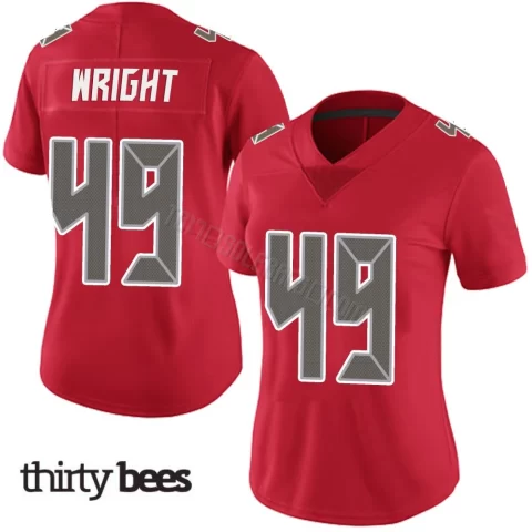 Owen Wright ＃49 Tampa Bay Buccaneers Women's Limited Red Team Color Vapor Untouchable Jersey