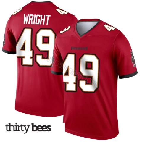 Owen Wright ＃49 Tampa Bay Buccaneers Men's Legend Red Jersey