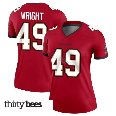 Owen Wright ＃49 Tampa Bay Buccaneers Women's Legend Red Jersey